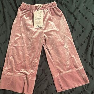 Zara Pink Velvet Kids Bottoms